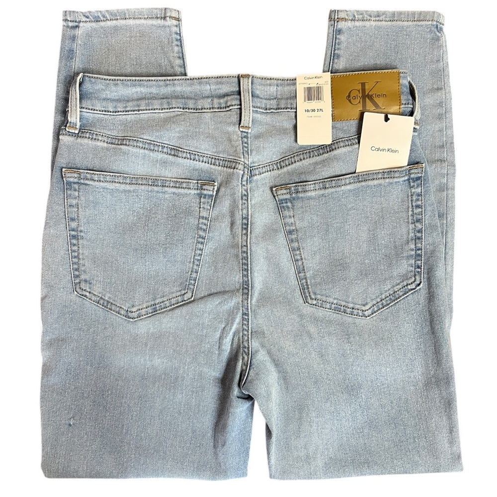 Calvin Klein High Rise Skinny Ankle Jeans Light Wash Size 10/30 NWT
